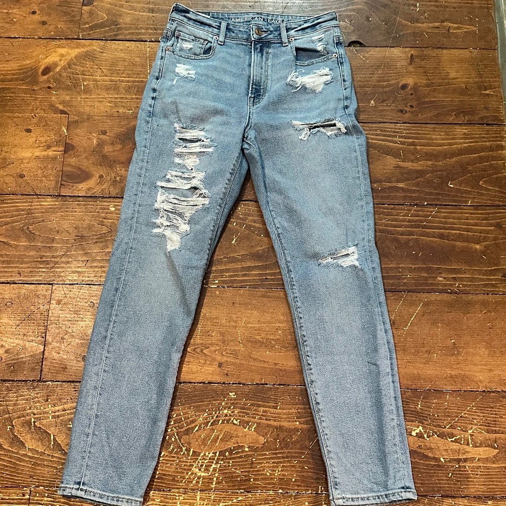 American Eagle Distressed Mom Jeans - Size 2